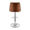 Armen Living Jacob Adjustable Swivel Black Faux Leather and Walnut Wood Bar Stool with Chrome Base LCJBBAWABL - alternate 4